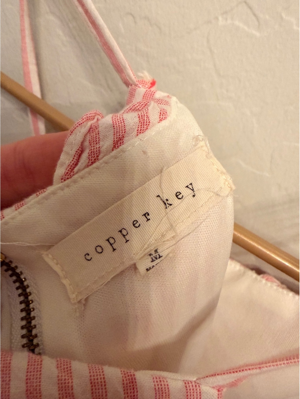 Copper Key Stripped Ruffle Romper - Picture 2 of 5